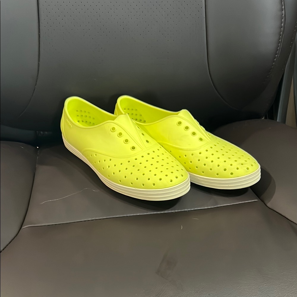 Native Yellow Flats Perforated Slip-On Loafers